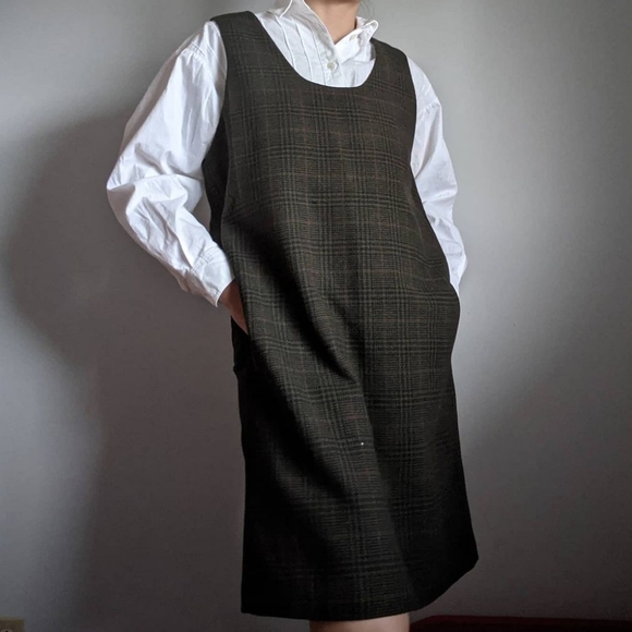 Vintage Dresses & Skirts - Vintage tartan wool jumper